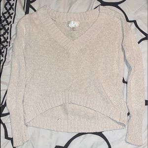 Cropped Cream Sweater